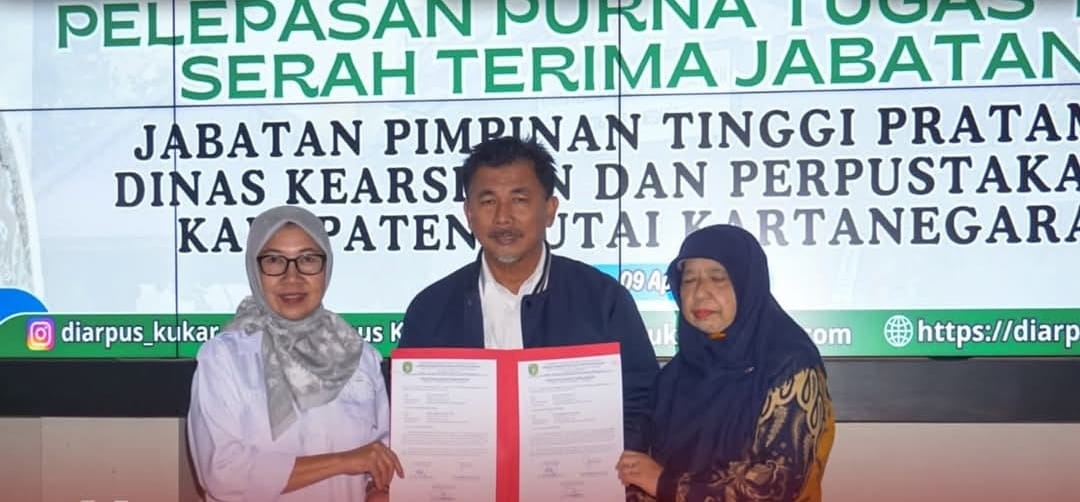 Rinda Desianti Jabat Plt Kepala Dinas Perpustakaan Kukar, Sekda Apresiasi Purna Tugas Aji Lina Rodiah
