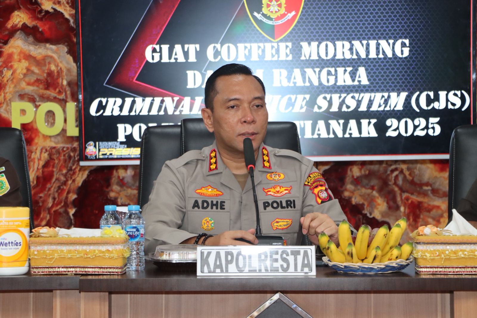 Kapolresta Pontianak Gelar Coffee Morning Bersama Kejaksaan dan Pengadilan Negeri Bahas Penguatan Criminal Justice System
