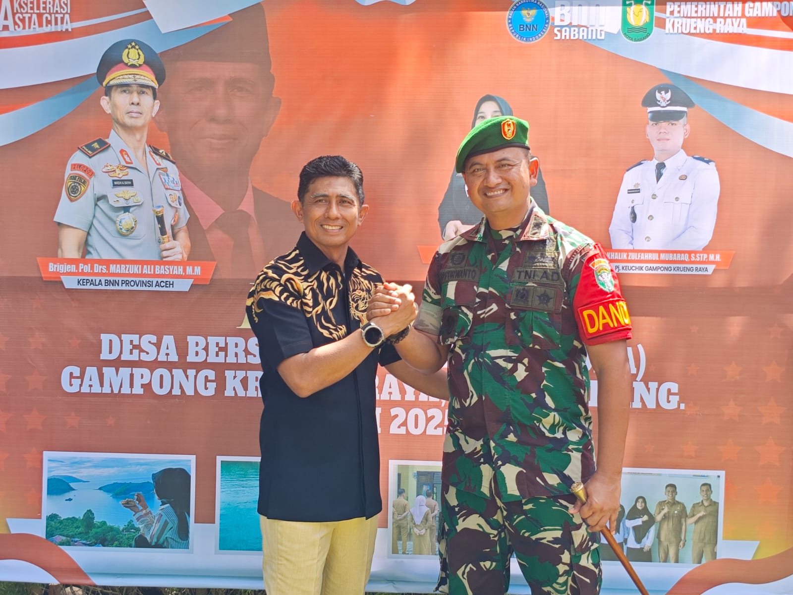 Komandan Kodim 0112/Sabang Hadiri Kegiatan Launching “Desa Bersinar” oleh BNN Kota Sabang