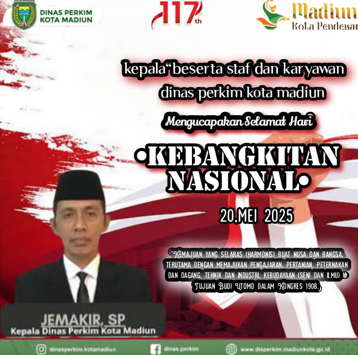 Kepala beserta Staf dan Karyawan Dinas Perkim Kota Madiun mengucapan selamat hari Kebangkitan Nasional Ke.117./2025