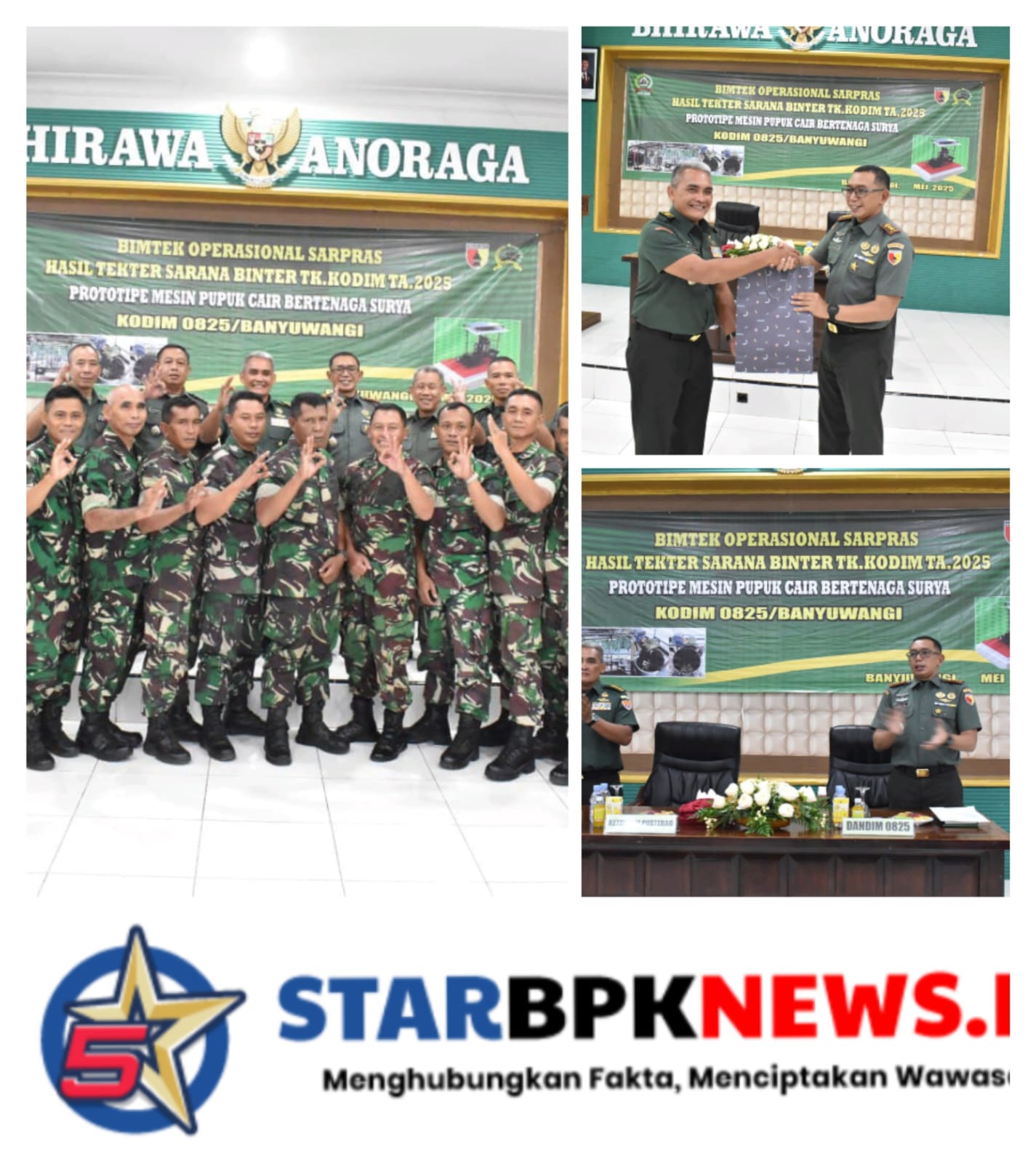 Kodim 0825/Banyuwangi Gelar Bintek Operasional Mesin Pupuk Cair Bertenaga Surya Inovatif