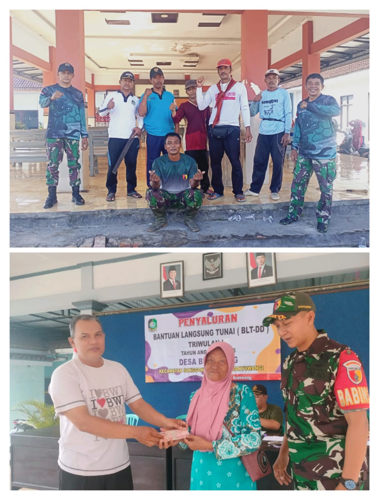 Sinergi Koramil Tegaldlimo dan Pemdes Purwoagung Wujudkan Lingkungan Melalui Jumat Bersih Produktif