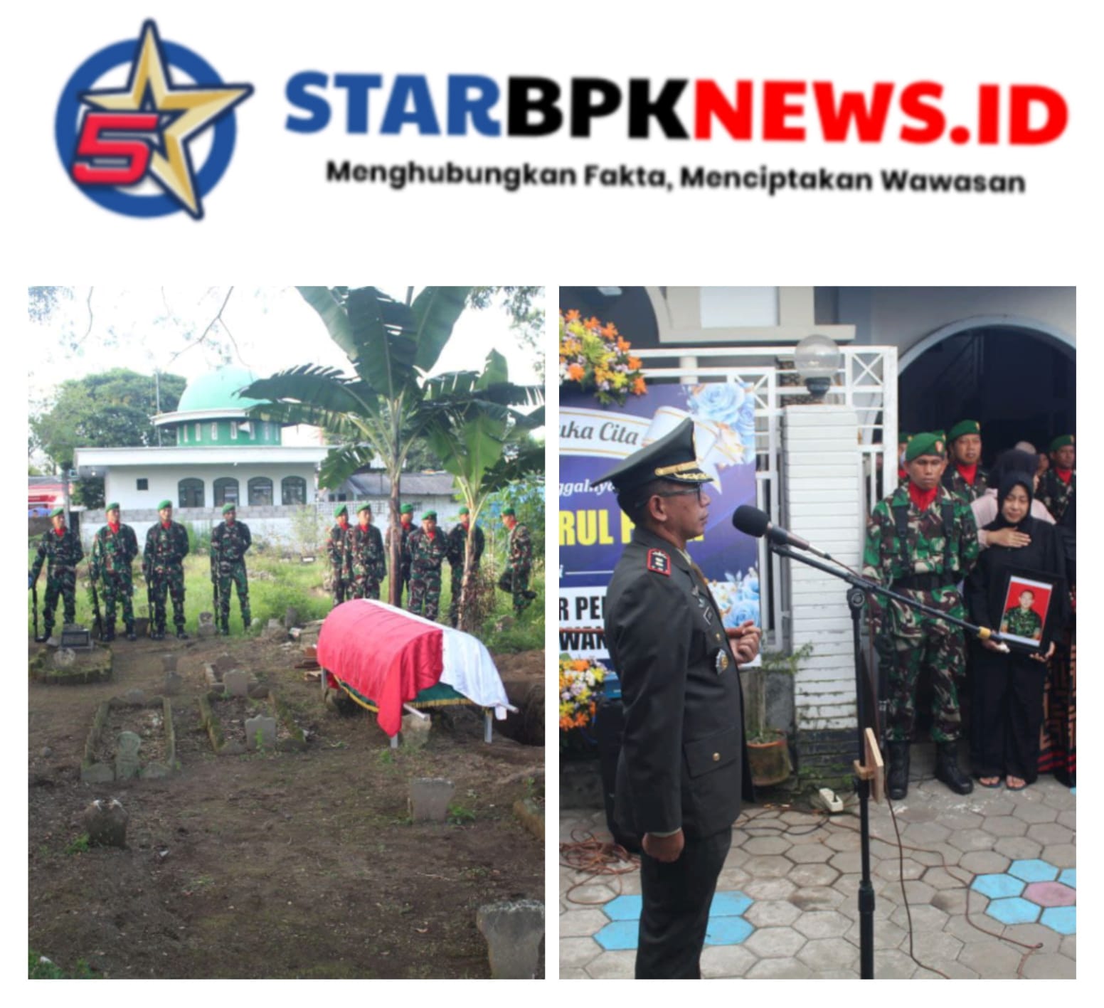 Dandim 0825/Banyuwangi Pimpin Upacara Pemakaman Militer Almarhum Peltu Khoirul Fauzi