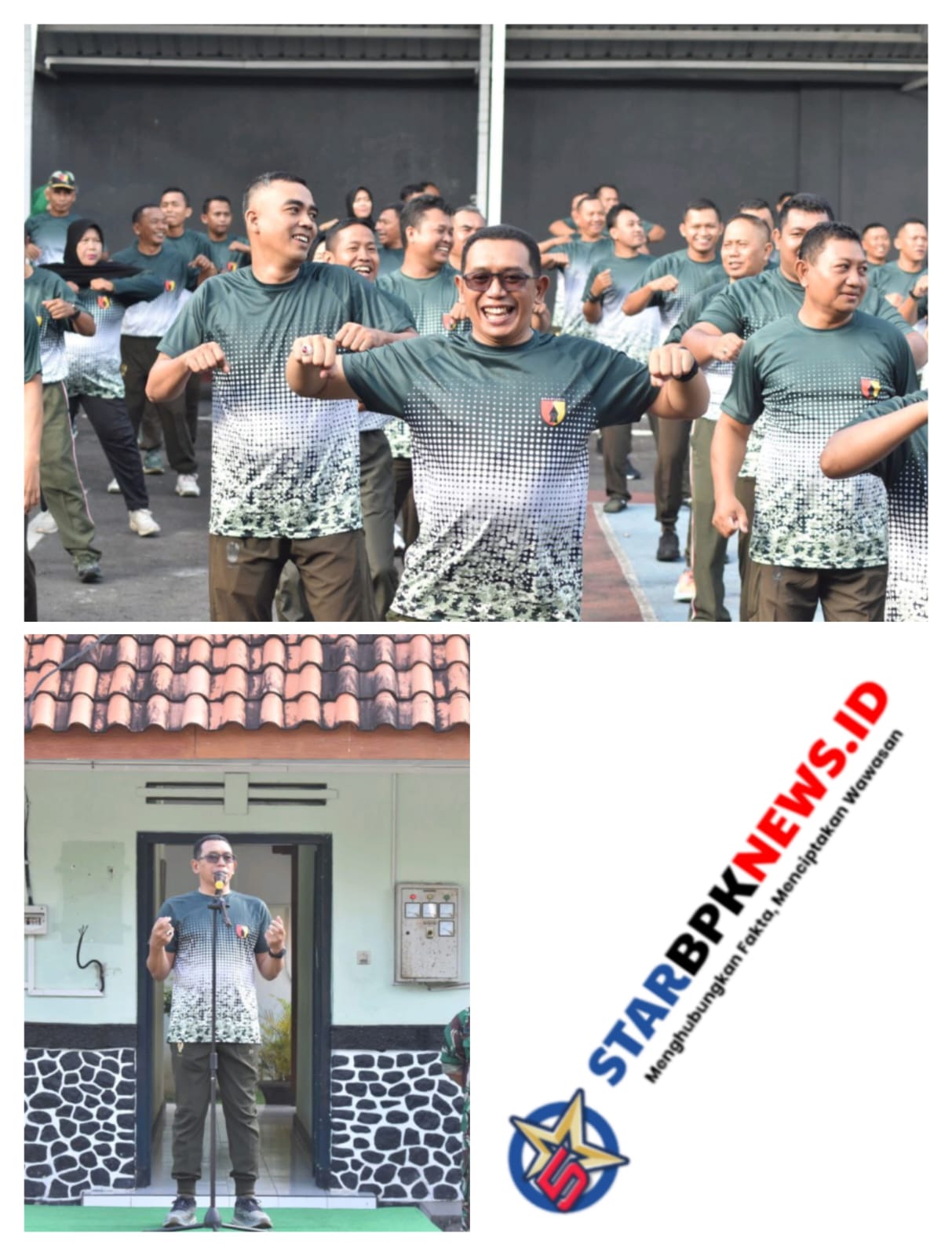 Awali Hari Secara Produktif : Anggota TNI, ASN, dan Persit KCK Kodim 0825/Banyuwangi Laksanakan Senam Bersama