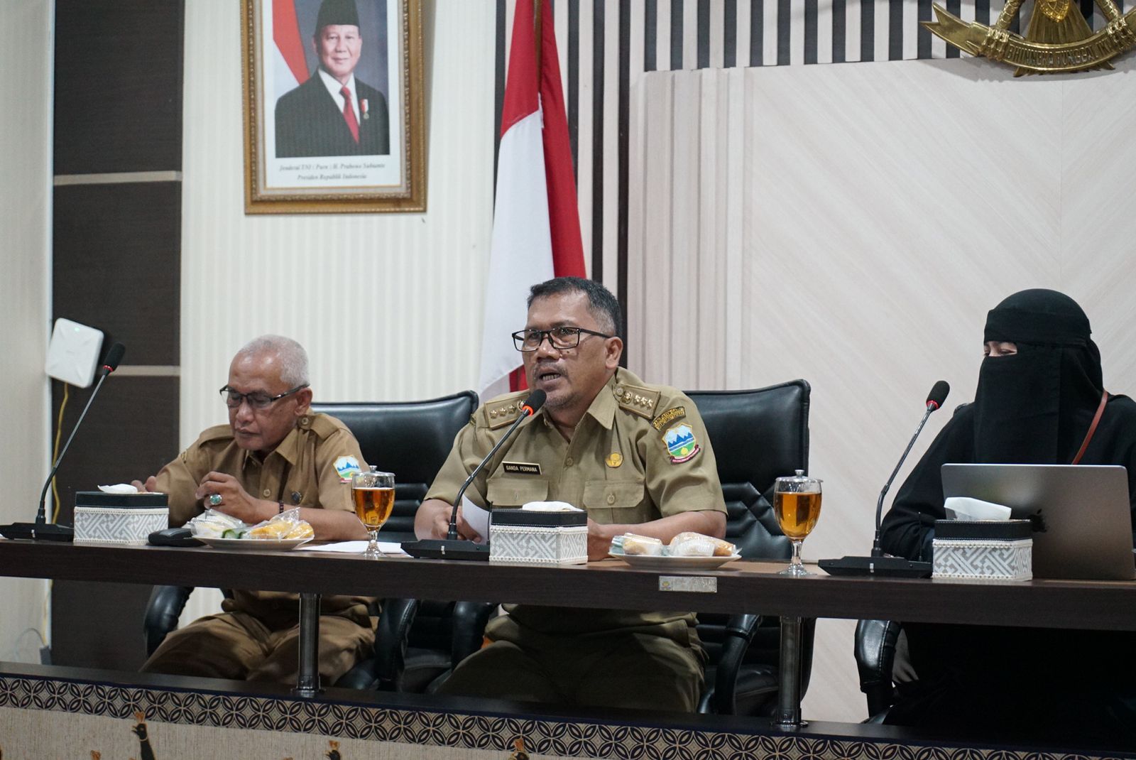 Kepala Bagian Tata Pemerintahan Sekretariat Daerah Kabupaten Garut Ganda Permana, Buka Diskusi Penanganan Kekeringan Air di Musim Kemarau