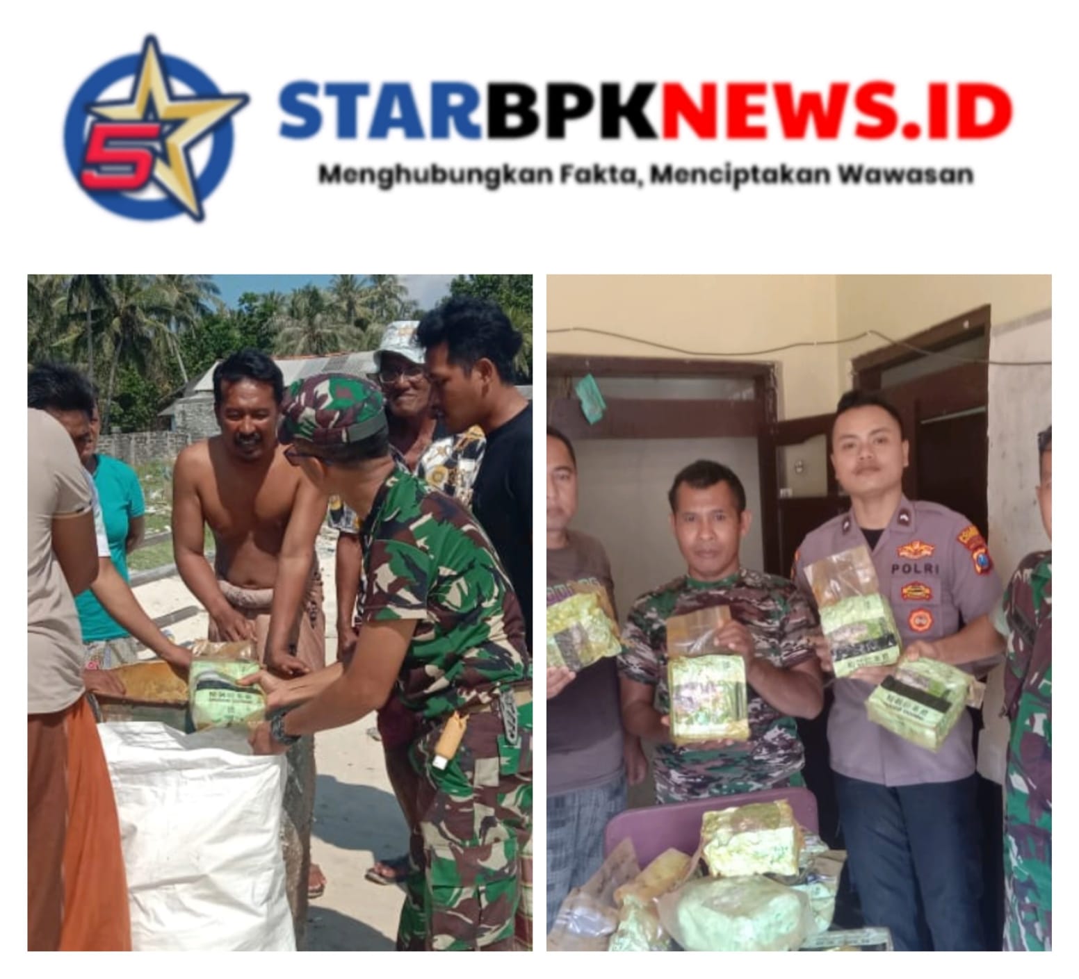 Koramil Masalembu Berhasil Amankan Narkotika Jenis Sabu Seberat 35 Kilogram