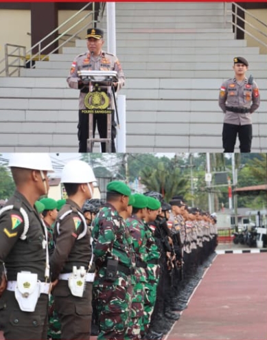 TNI-Polri di Sanggau Gelar Apel Gabungan, Pastikan Keamanan Peringatan May Day 2025