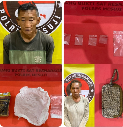 Sat Res Mesuji Amankan 2 orang pengedar Narkoba Jenis Sabu
