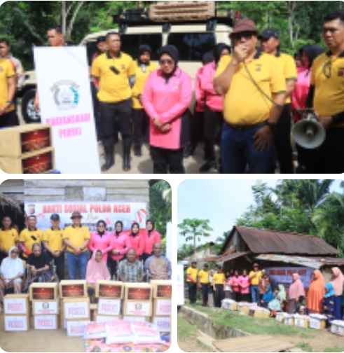Kapolda Aceh dan Ketua Bhayangkari Daerah Aceh Gelar Bakti Sosial di Aceh Utara