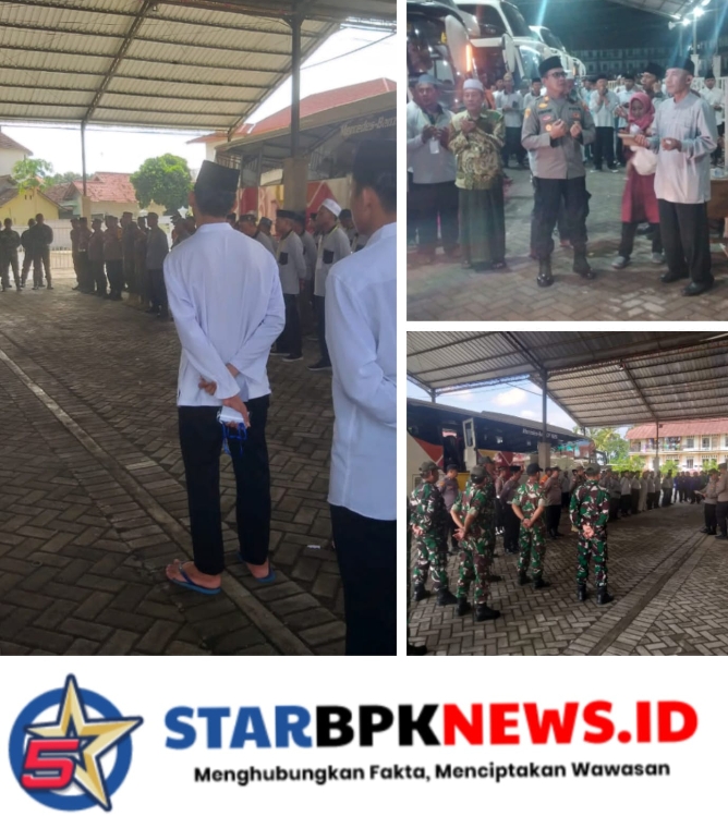 Personel Koramil 06 Gambiran Kodim 0825 Banyuwangi Bantu Amankan Pemberangkatan Jemaah Haji