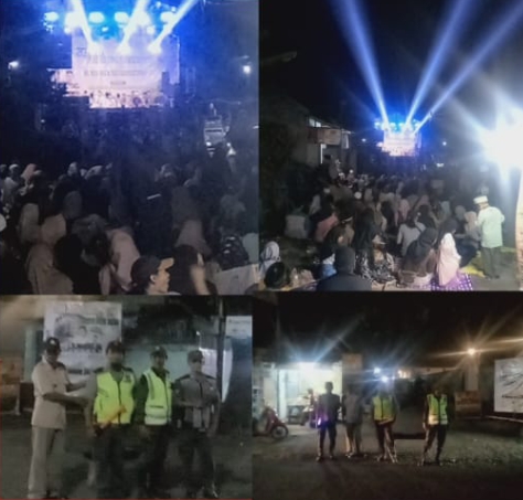Linmas Desa Kebaman Laksanakan Tugas Pengamanan Acara Bersholawat Didusun Suko .