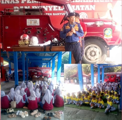 Kunjungan Edukatif TK Khodijah 134 Gambor – Singojuruh ke Dinas Pemadam Kebakaran Kabupaten Banyuwangi