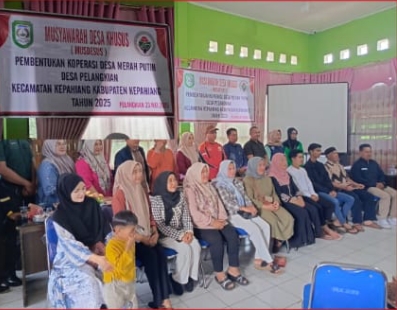 Pemerintah Desa Pelangkian Bentuk Koperasi Merah Putih lancar.