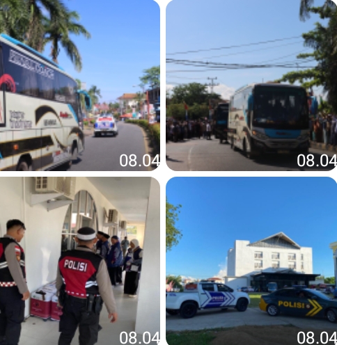 Polres Sanggau Kawal Keberangkatan 105 Jamaah Haji Menuju Pontianak