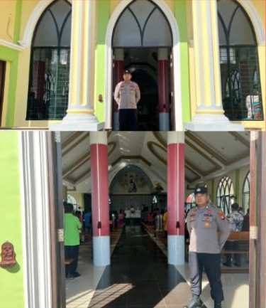 Polsek Toba Amankan Misa Kenaikan Isa Almasih, Pastikan Ibadah Umat Berlangsung Khusyuk dan Aman