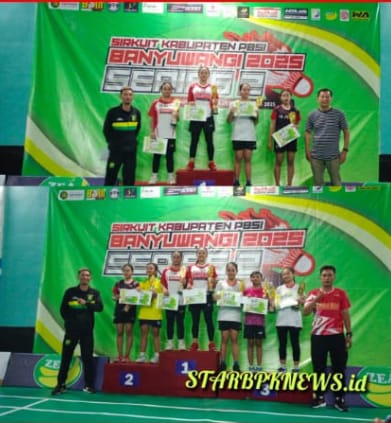 Siswi Kelas 8 Raih Juara 1 Tunggal Dan Ganda Di Turnamen Badminton Sirkab Banyuwangi Tahun 2025 .