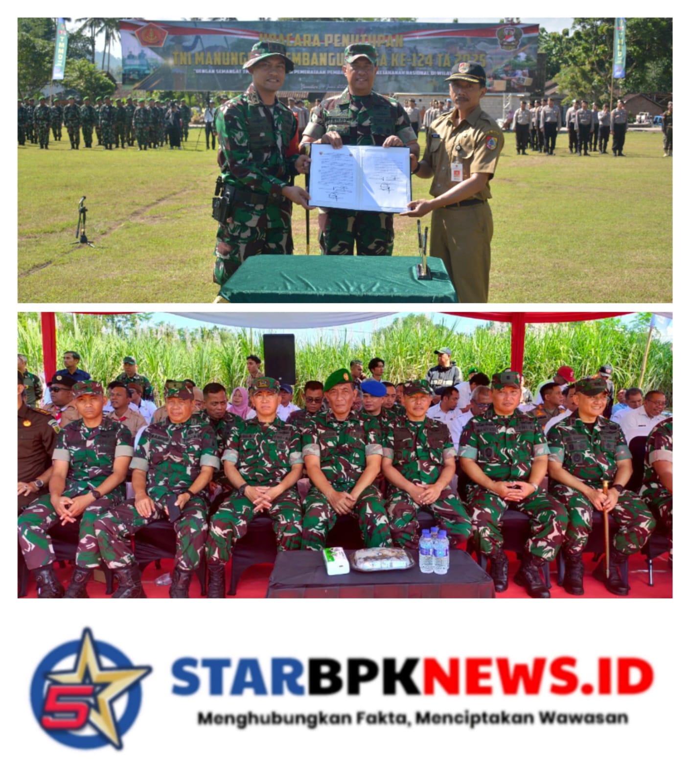 Danramil 0825/11 Pesanggaran Hadiri Upacara Penutupan TMMD ke-124 di Jember