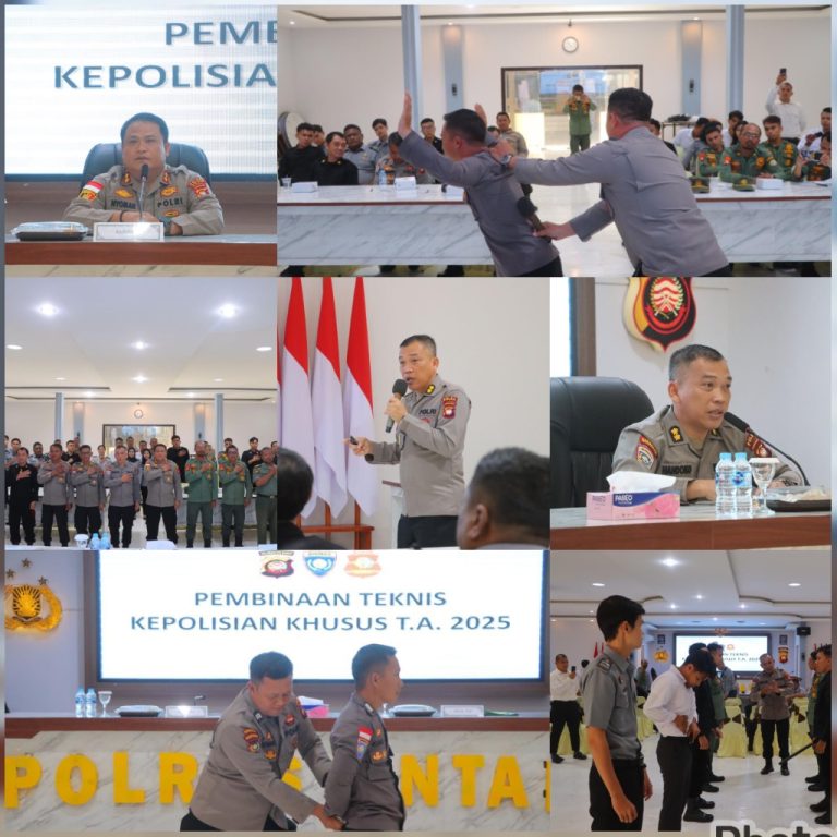 Perkuat Sinergi Dalam Penegakan Hukum Polres Sintang Gelar Bimtek Untuk Polisi Khusu.