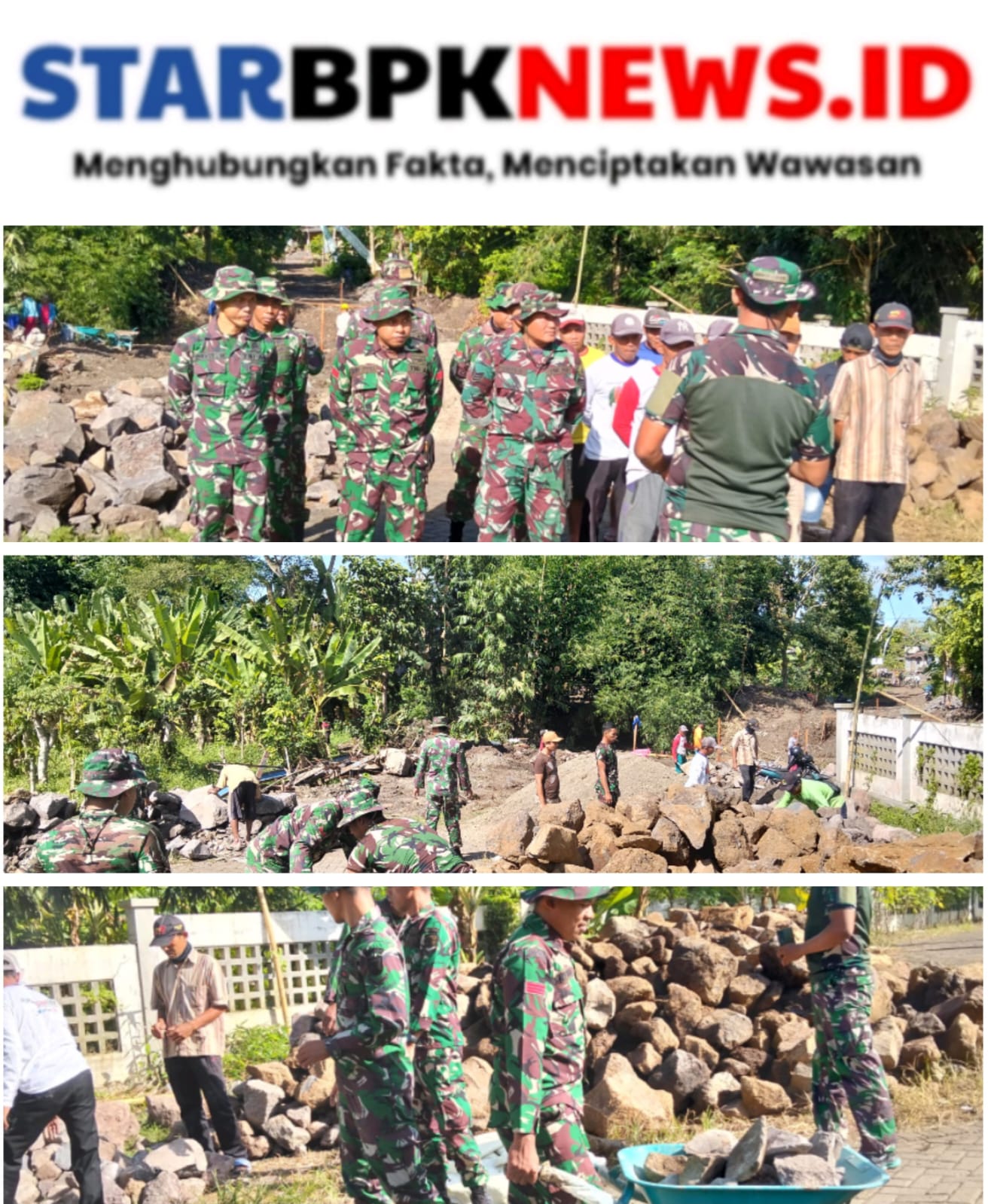 Persiapan TMMD Ke-125 Tahun 2025, Babinsa Kodim Banyuwangi Gelar Gotong Royong Produktif di Siliragung