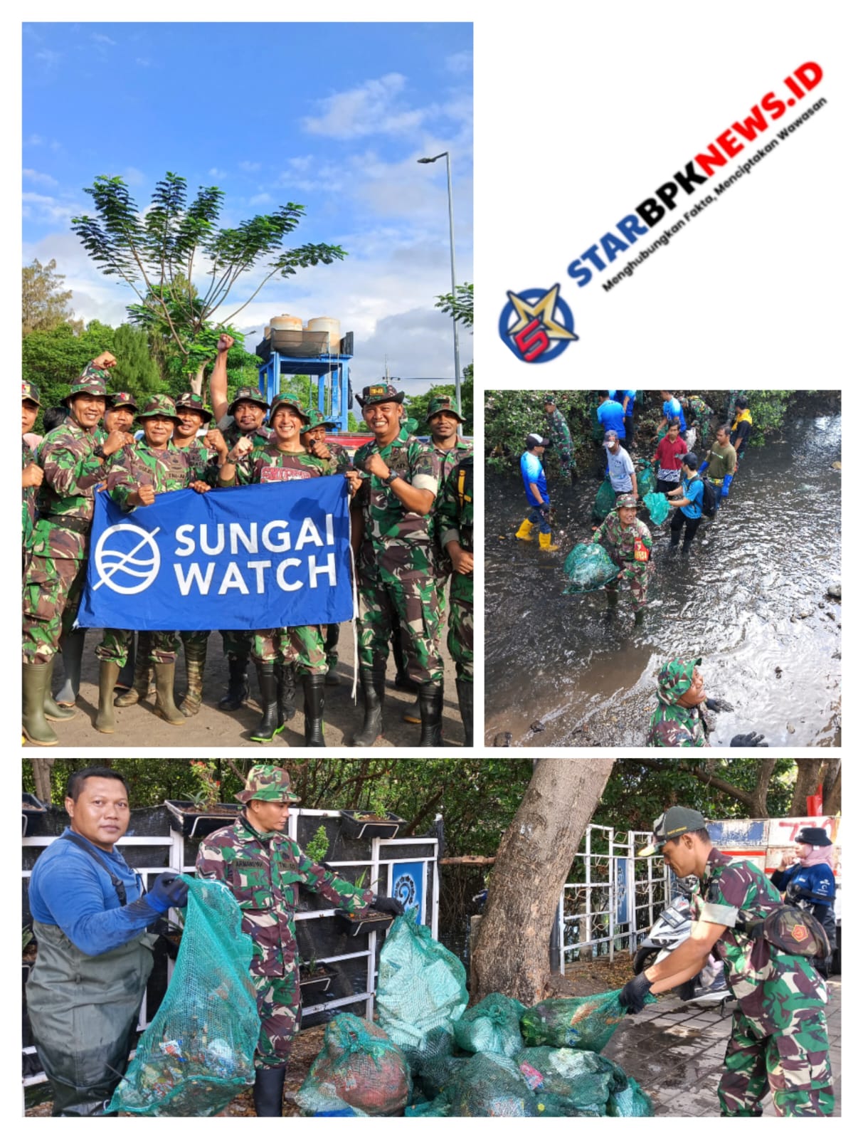 Kodim 0825 Banyuwangi Produktif Ajak Dinas Instansi Terkait, Komunitas Dan Elemen Masyarakat Menjaga Kebersihan Muara Sungai