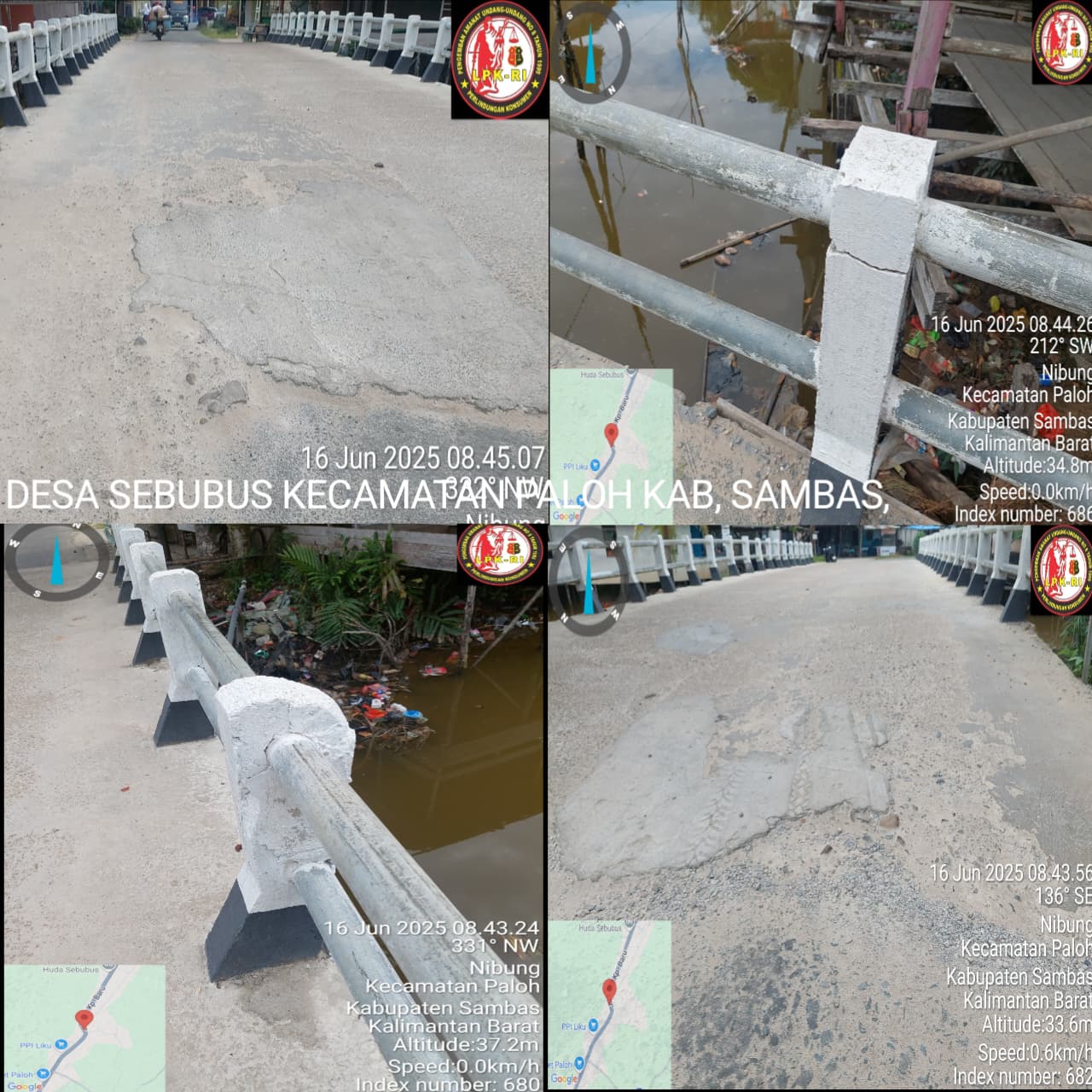 Kejar Target Jembatan Yang Dibangun Pada Tahun 2024 di Desa Sebubus Kecamatan Paloh Terkesan Asal Jadi