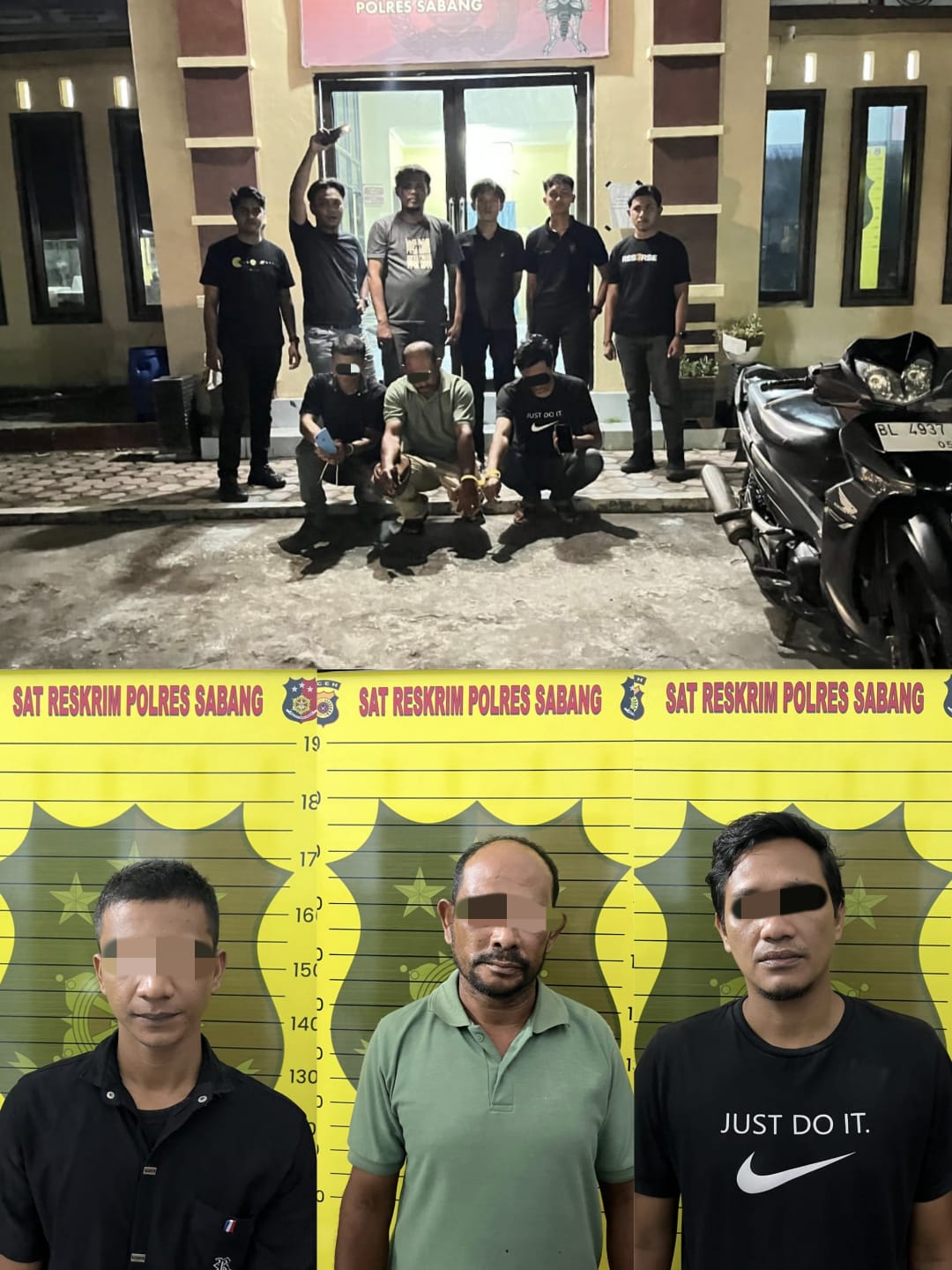 Sat Reskrim Polres Sabang Sergap dan Ringkus Tiga Pelaku Pencurian dengan Kekerasan