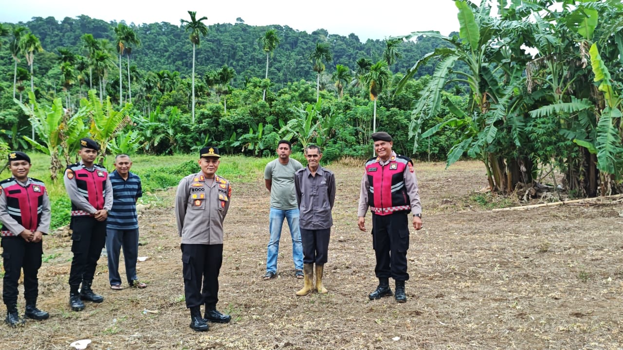 DUKUNG KETAHANAN PANGAN: Polres Sabang Tanam Jagung di Lahan Pertanian Gpg. Batee Shoek Sabang