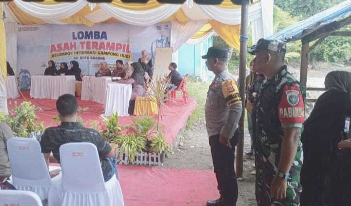 Babinsa Koramil 02/Sukakarya dan Bhabinkamtibmas Monitor Pembukaan Lomba Asah Terampil KIG di Krueng Raya