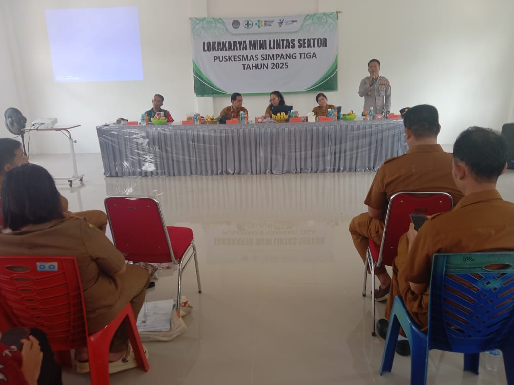 Kapolsek Menyuke Hadiri Lokmin Lintas Sektor Triwulan Puskesmas Simpang Tiga