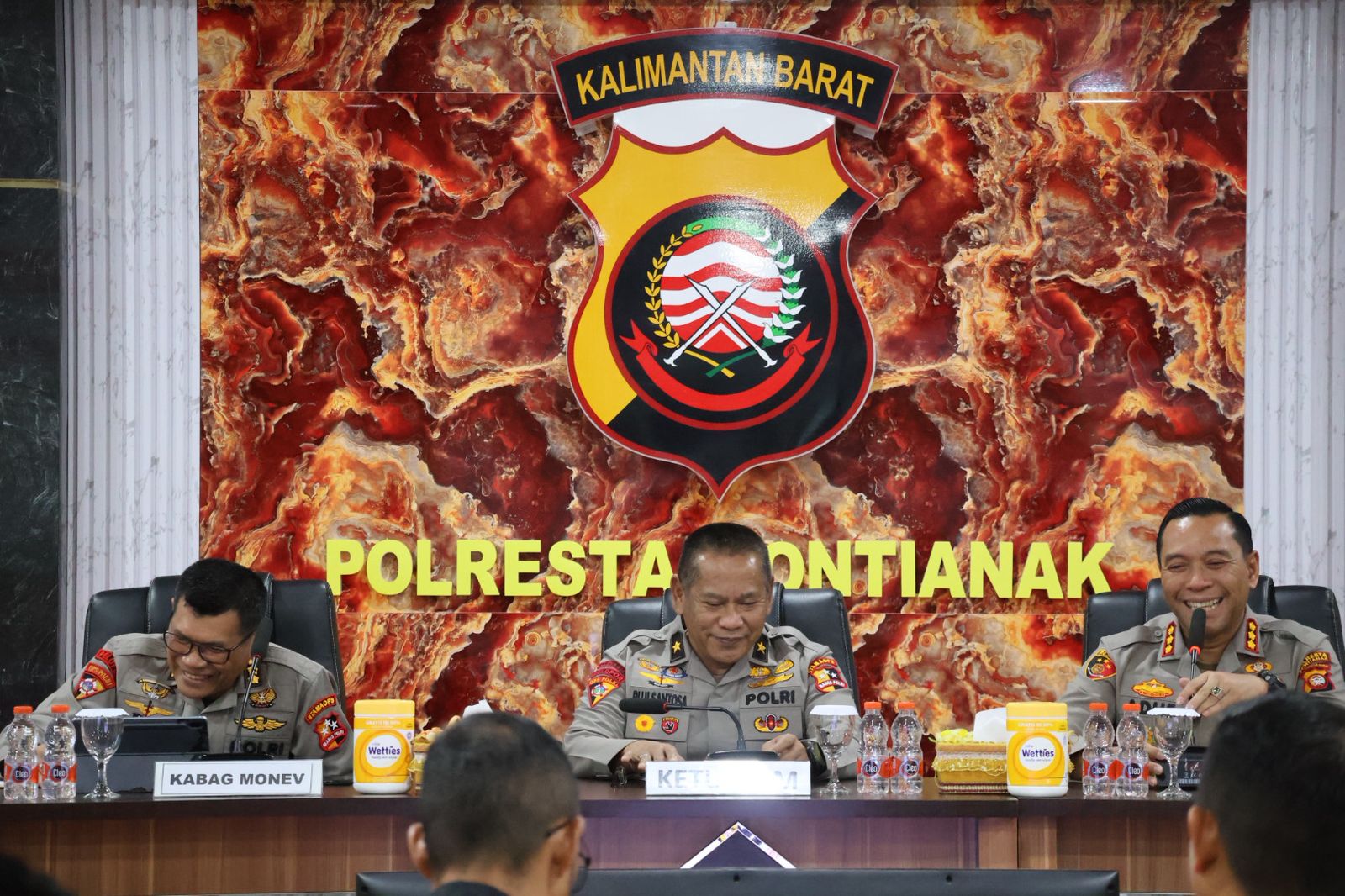 Polresta Pontianak Terima Kunjungan Tim Monitoring Biro Kerma Stanasops Polri Terkait Evaluasi Kerja Sama Polri dengan Kementerian/Lembaga