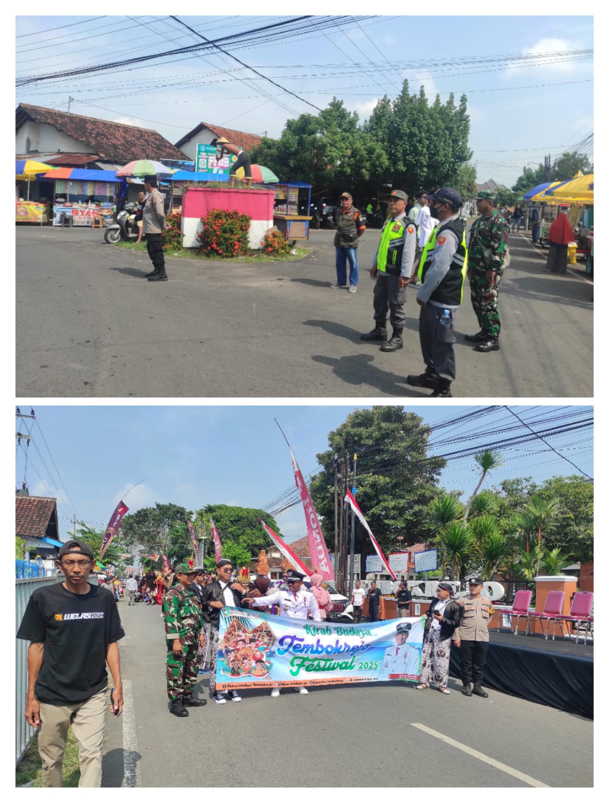 Babinsa Koramil 0825/17 Muncar Produktif Kawal Meriahnya Kirab Budaya Bersih Desa Tembokrejo 2025