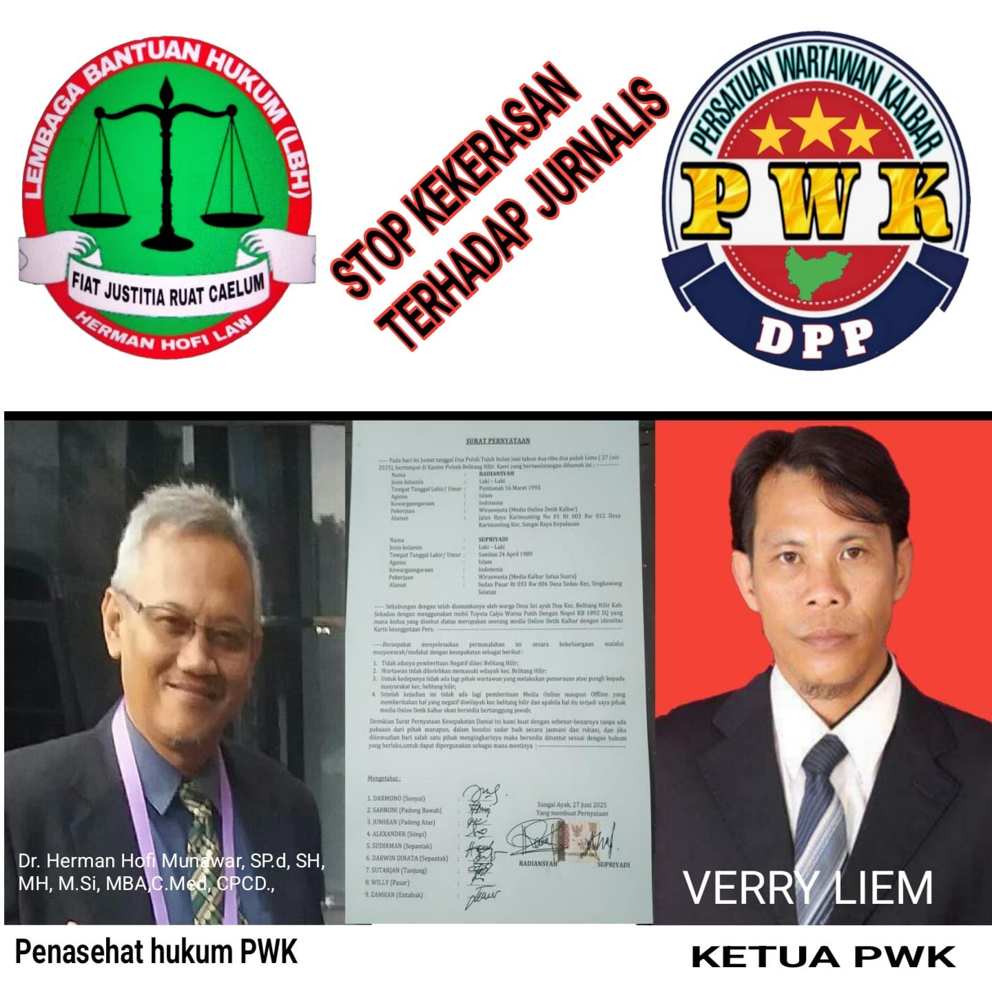 Diduga Kangkangi UU Pers, PWK Desak APH Usut Kekerasan Terhadap Anak dan In WA l) timidasi Kebebasan Pers