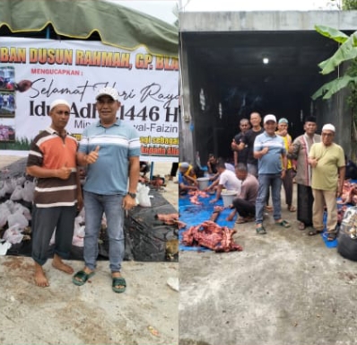 Masyarakat Gampong Blang Laksanakan Qurban 16 Ekor Sapi Dan 5 Ekor Kambing