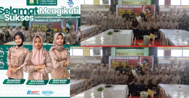 SMK Negeri Kota Langsa Melepas 10 Siswa Untuk Bertanding Lomba Kompetensi Siswa ke Meulaboh