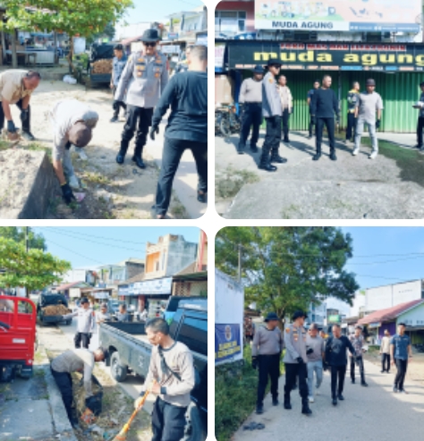 Kapolres Mesuji Bersama Jajaran Lakukan Bhakti Sosial Dengan Tema Bersih Peduli Humanis