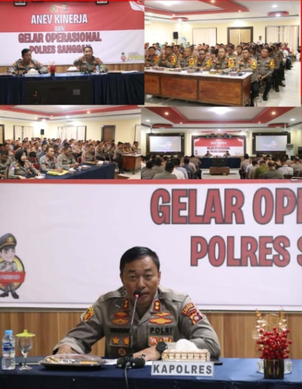 Tingkatkan Kinerja, Polres Sanggau Gelar Anev dan Paparkan Strategi Prioritas Wilayah