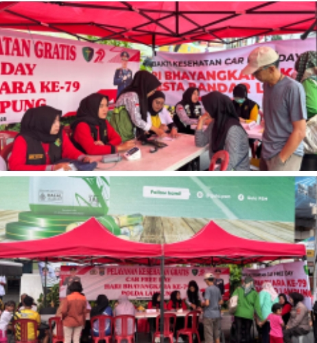 Pelayanan Kesehatan Oleh Polda Lampung, Meriahkan Event Bhayangkara Run 2025