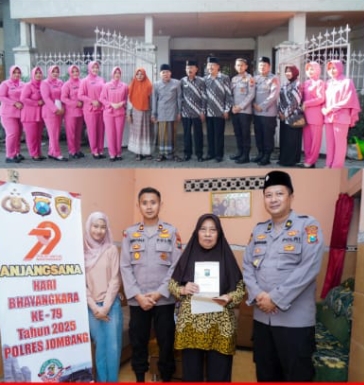 *Sambut HUT Bhayangkara ke-79 Tahun 2025, Polres Jombang Kunjungi Anggota Yang Sakit, Purna Polri dan Warakawuri*
