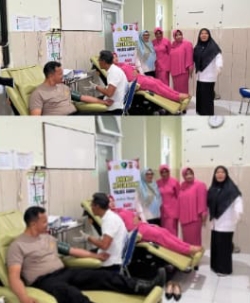 Polres Sabang Gelar Donor Darah Sambut Hari Bhayangkara ke-79 Tahun 2025