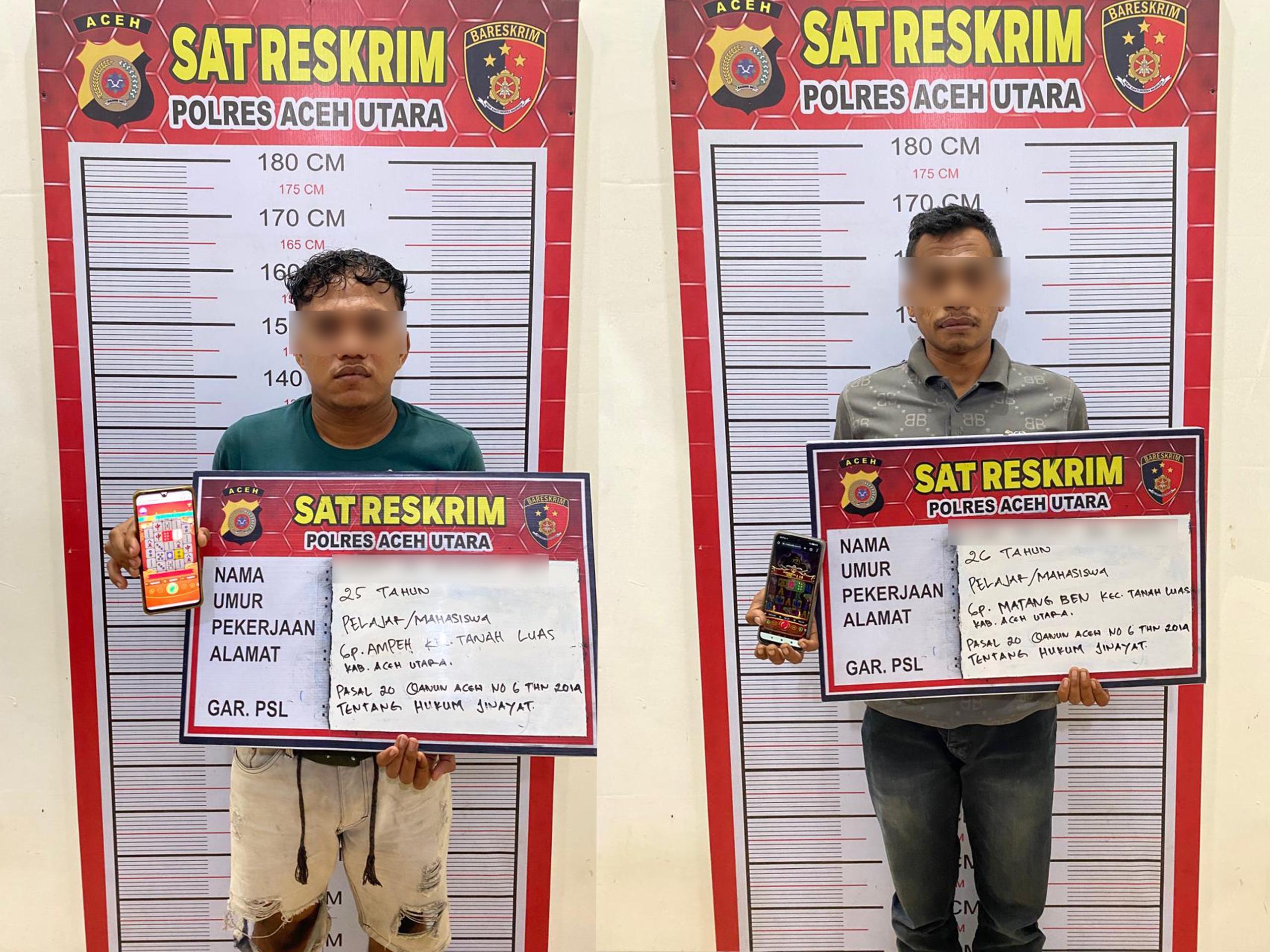 Dua Pemuda di Tanah Luas Aceh Utara Tertangkap Main Judi Online di Mobil Kopi