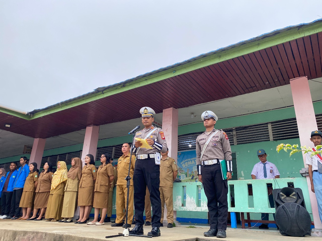 Hari Lalu Lintas Bhayangkara ke-70, Satlantas Polres Sekadau Sosialisasi Keselamatan di SMA Negeri 1