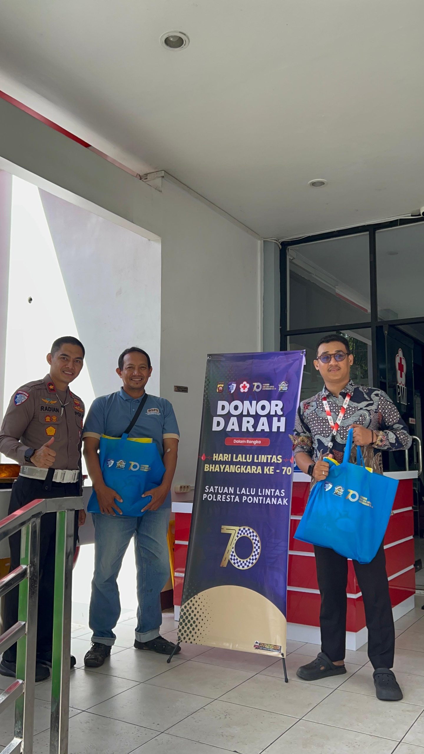 Polresta Pontianak Gelar Donor Darah Sambut HUT Lalu Lintas ke-70