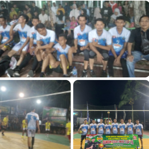 Argan Excl tumbang, Cakra ppwi inhil melaju di turnamen Volley Dandim 0314/inhil Cup VII