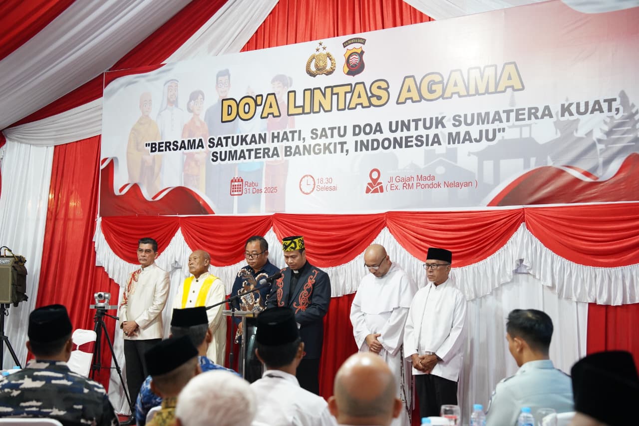 Sambut Tahun Baru dengan Empati, Pangdam XII/Tpr Ikuti Doa Lintas Agama untuk Korban Bencana Sumatera