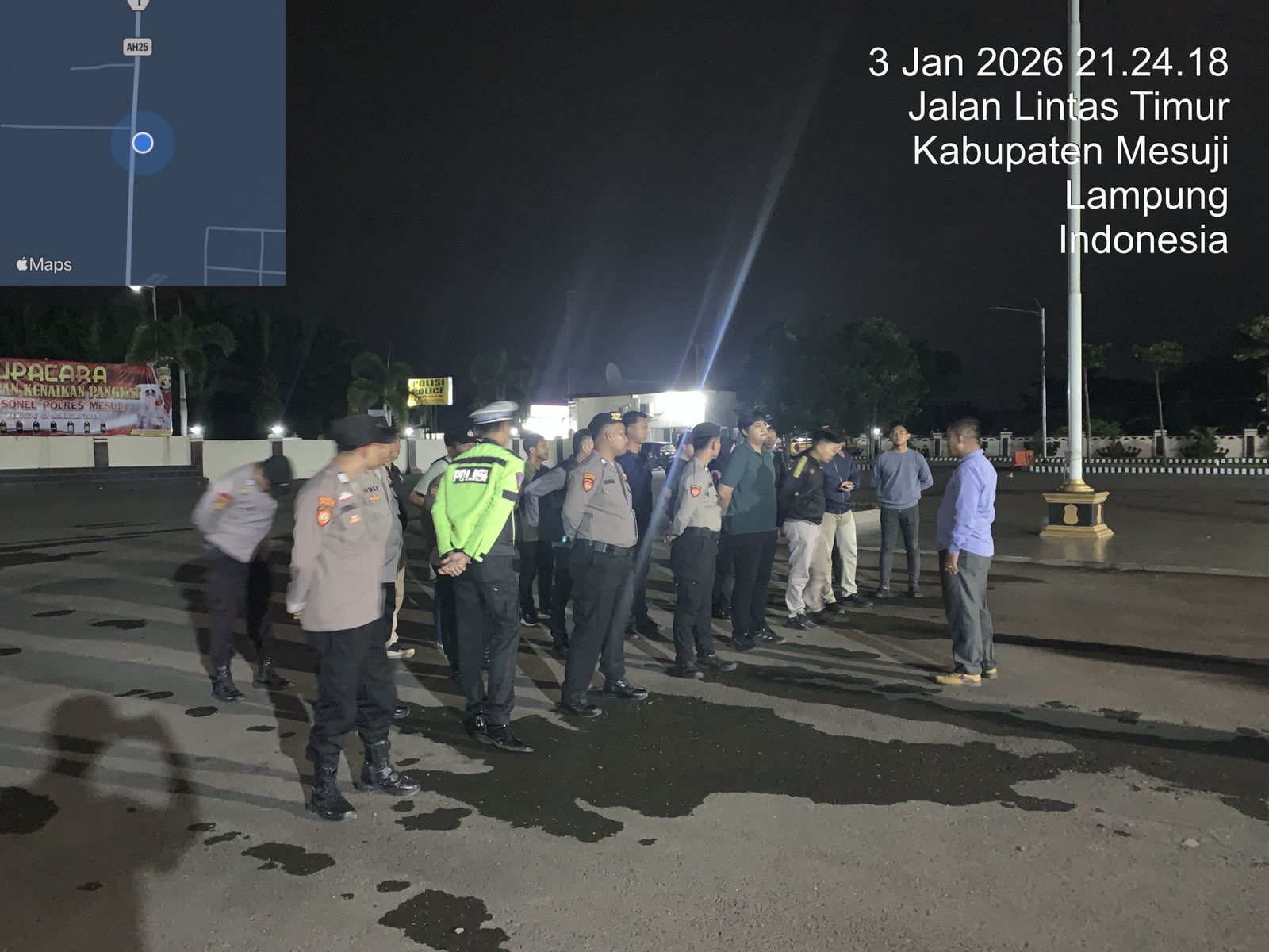 Pasca Perayaan Nataru Jajaran Polres Mesuji Menerjunkan Personil Kompi Siaga Regu II Guna Melaksanakan Patroli Dalam Menciptakan Situasi Kamtibmas.
