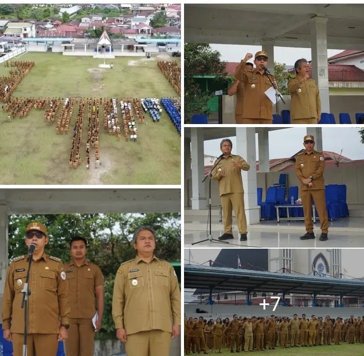 Pimpin Apel Gabungan, Bupati Tapanuli Utara tekankan ASN yang bekerja keras dan bekerja cerdas.
