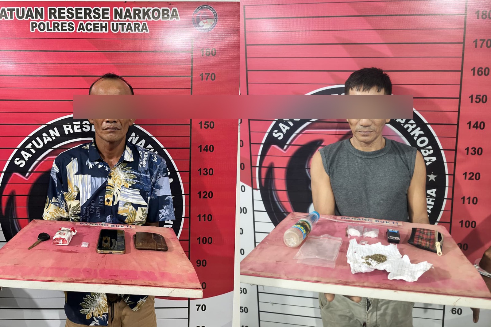 Polres Aceh Utara Tangkap Dua Pelaku Narkotika di Dua Lokasi Berbeda