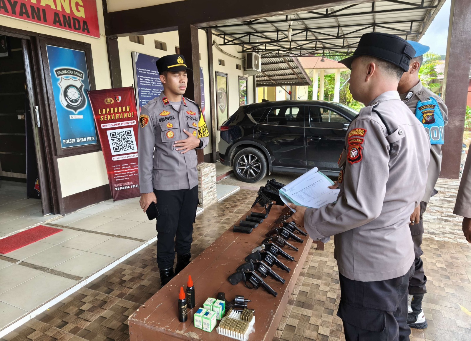 Kapolsek Tayan Hilir Pastikan Kesiapan Randis dan Senpi, Dukung Optimalisasi Tugas Personel di Lapangan
