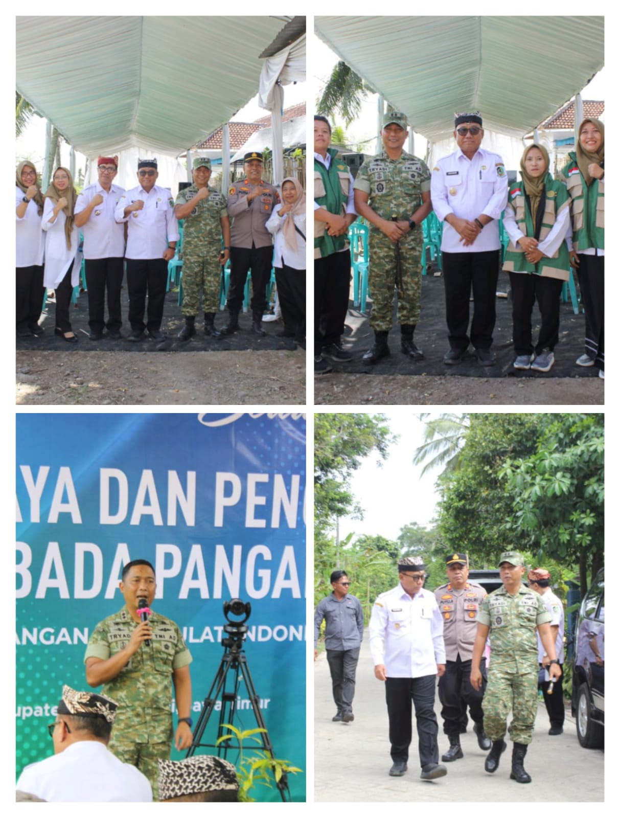 Dandim 0825/Banyuwangi Laksanakan Vicon Bersama Presiden, Cluring Menggema Kabar Swasembada Pangan Nasional