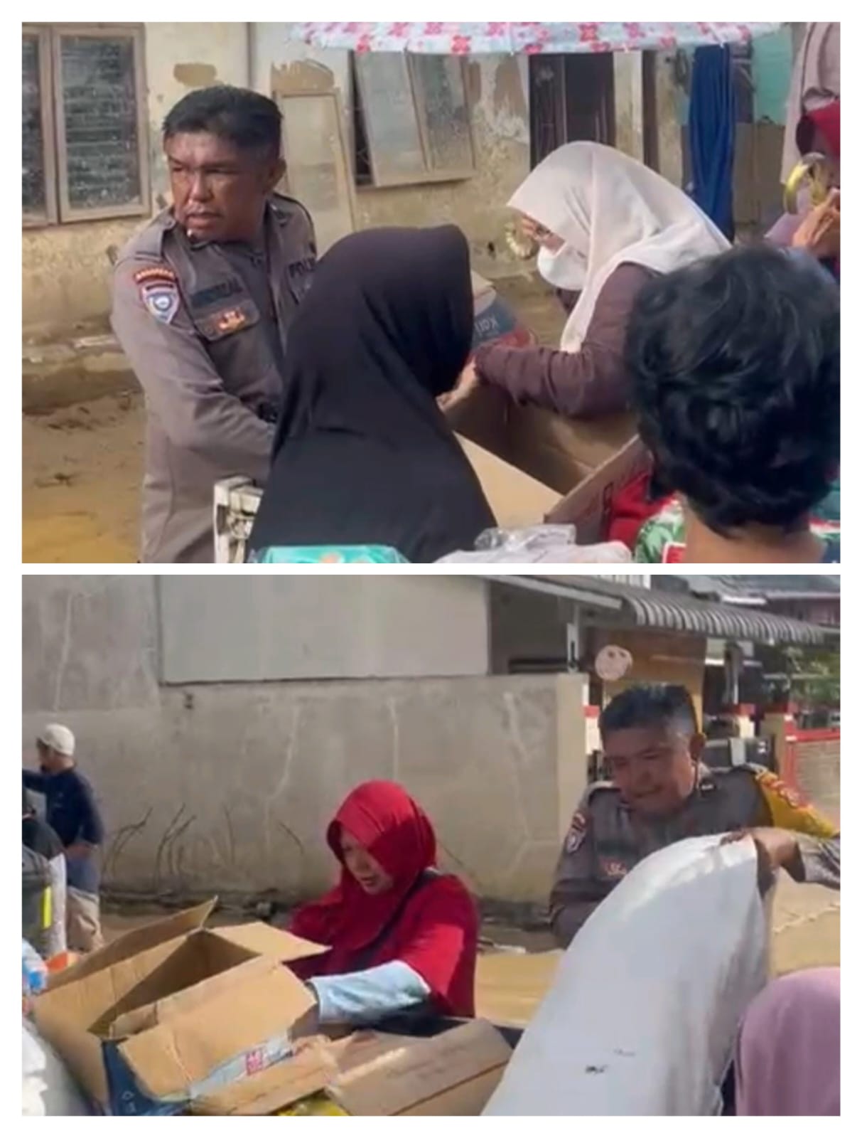 Polri Salurkan Bantuan Sembako untuk Warga Terdampak Banjir Bandang di Gurun Laweh